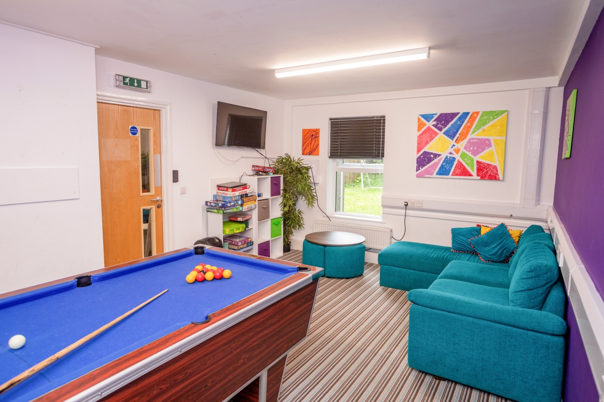 Communal area in Carn Brea Foyer