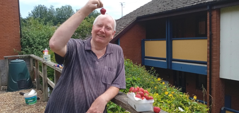 Bridge Court residents with bumper harvest