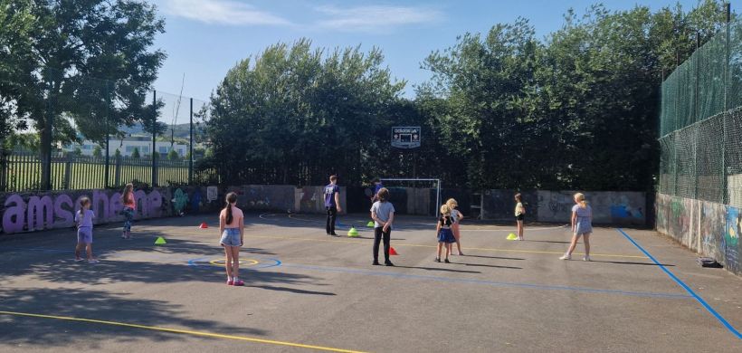 Children engaging in our Minehead Eye Porject.