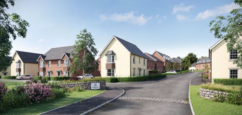 CGI of the new scheme of Willow Grange in Exeter.