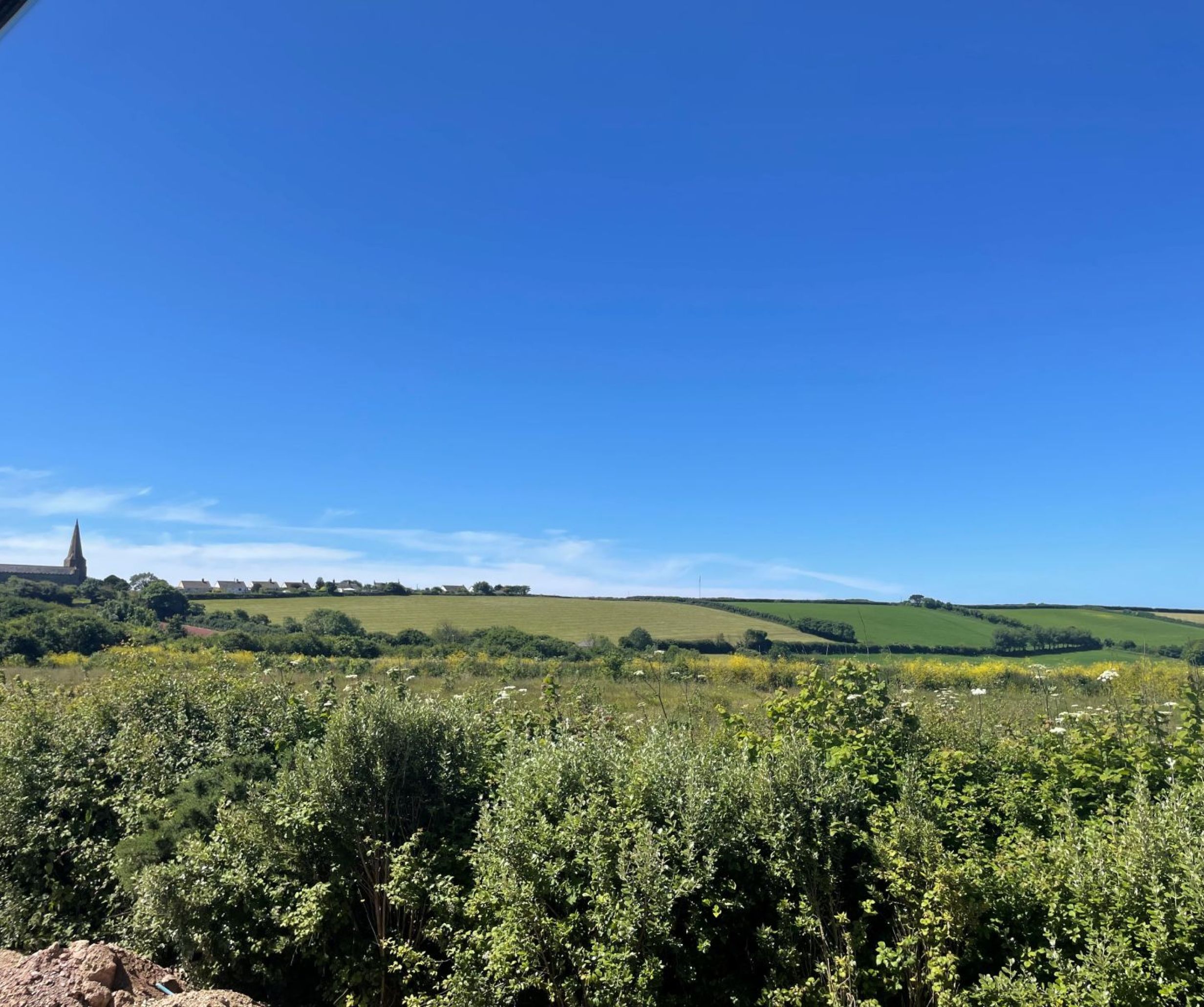 Plot  &  view from Alston rise 