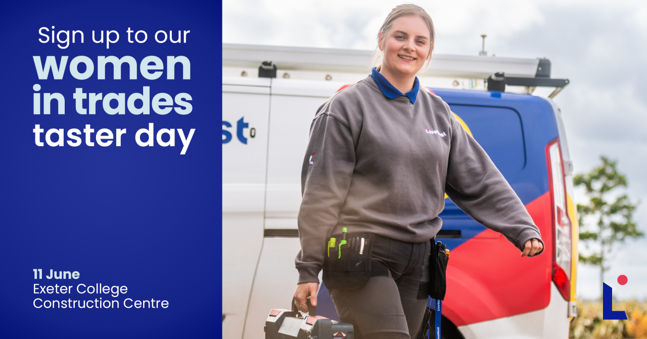 Sign up to our women in trades taster day. 11 June, Exeter College Construction Centre.
