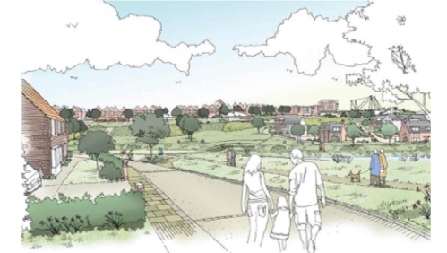 Artists impression of the Exeter development