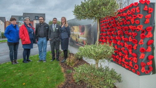 Ladden Garden Village poppy installation