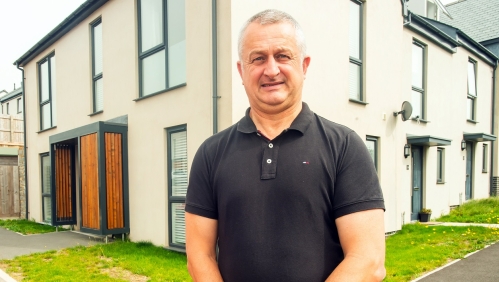 Mark Lamble in his home at our development in Kingsbridge.